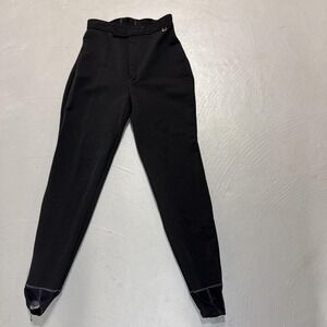 VTG ROFFE Womens Black Ski Pants Size 10 Wool Blend USA Stir-up Ski Snow Pants